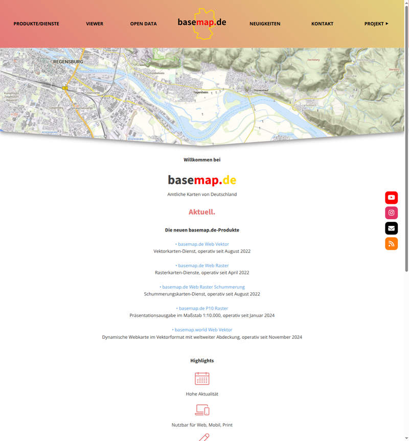 Basemap.de - Amtliche Karten von Deutschland