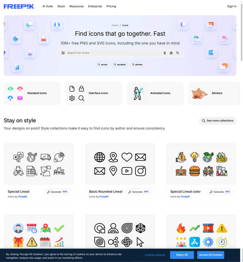 Freepik (Ex "Iconduck") Open Source Icons