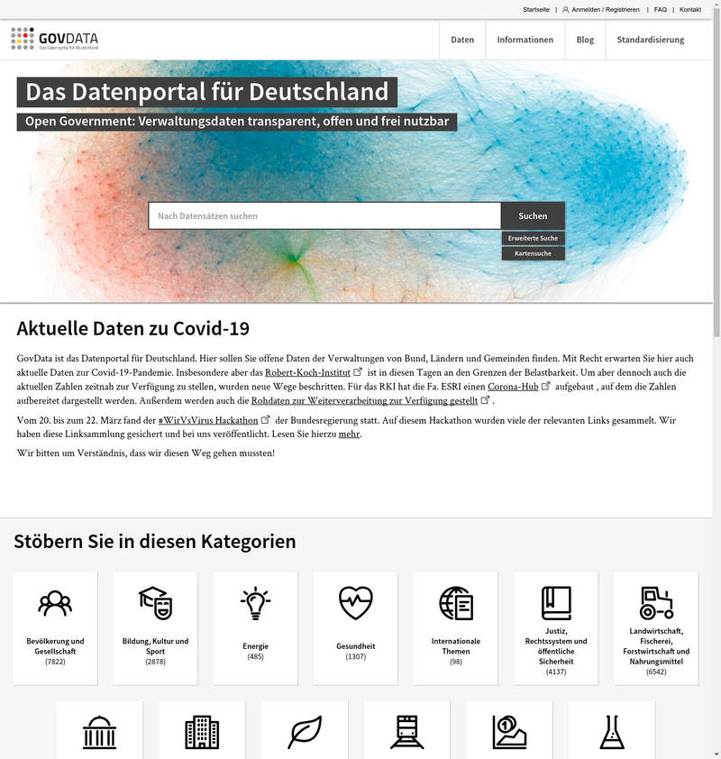 govdata.de - Datenportal für Deutschland
