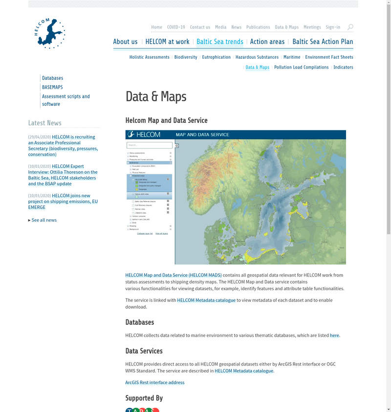 Helcom Map and Data Service