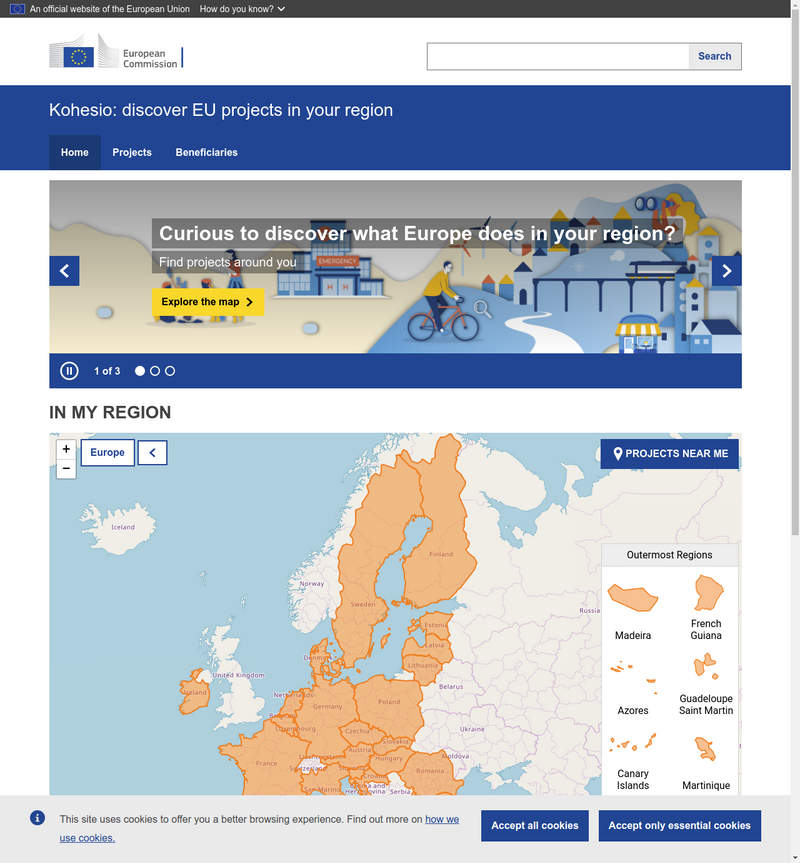 Kohesio - EU Fördergelder Datenbank