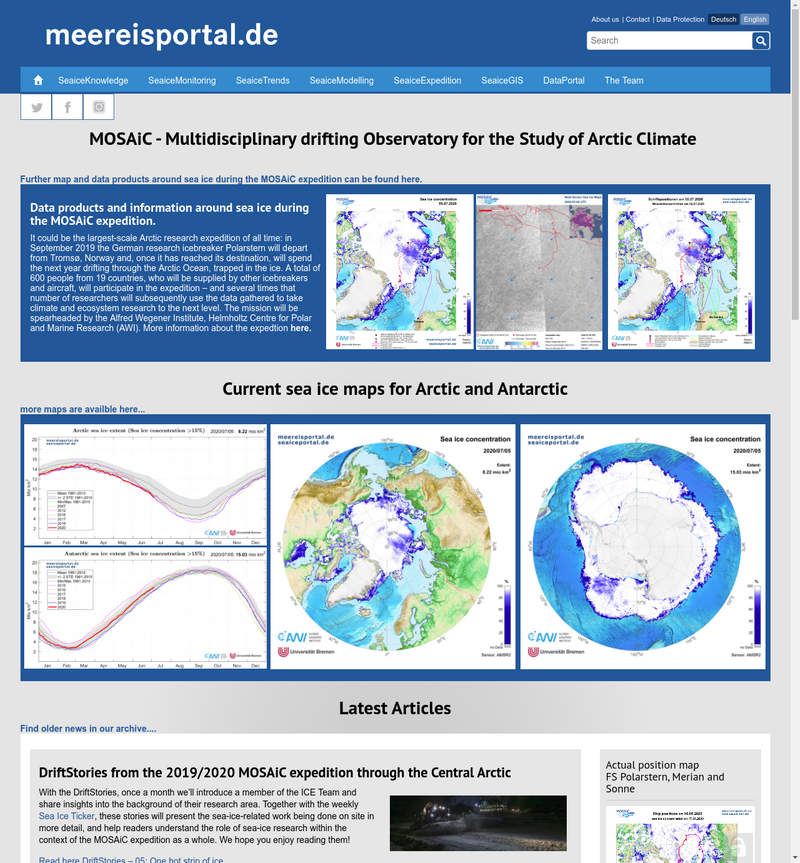 Meereisportal - Datenportal