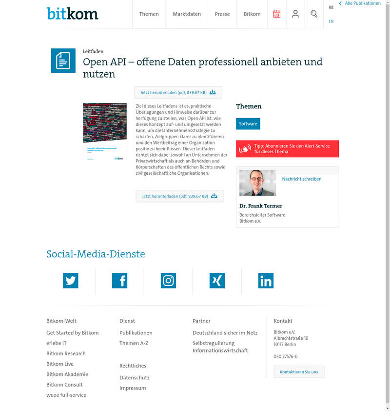 Open API - Leitfaden - Bitkom