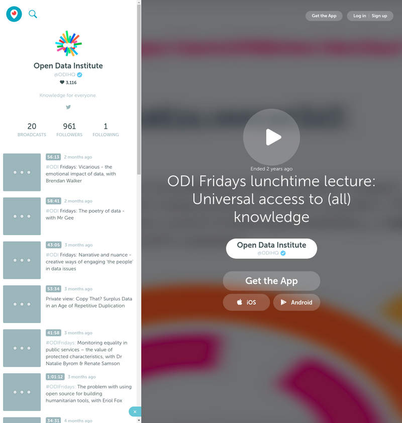 Open Data Institut "Lunchtime Lectures"