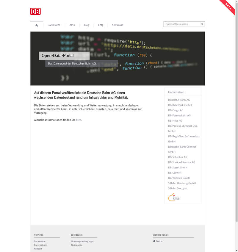 Open Data Portal der Bahn