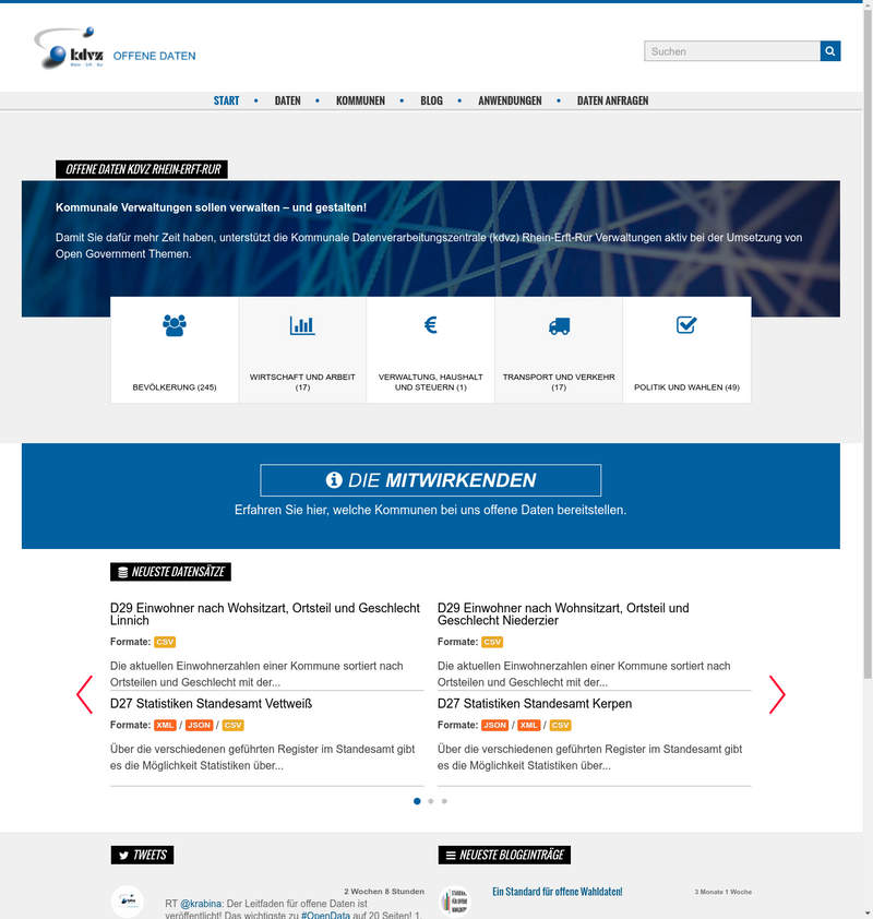 Open Data Portal KDVZ Frechen