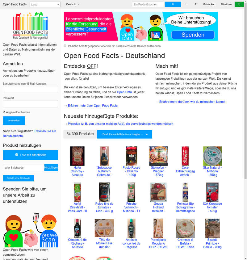 Open Food Facts - Deutschland