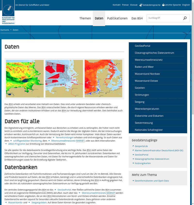 ozeanographische Daten