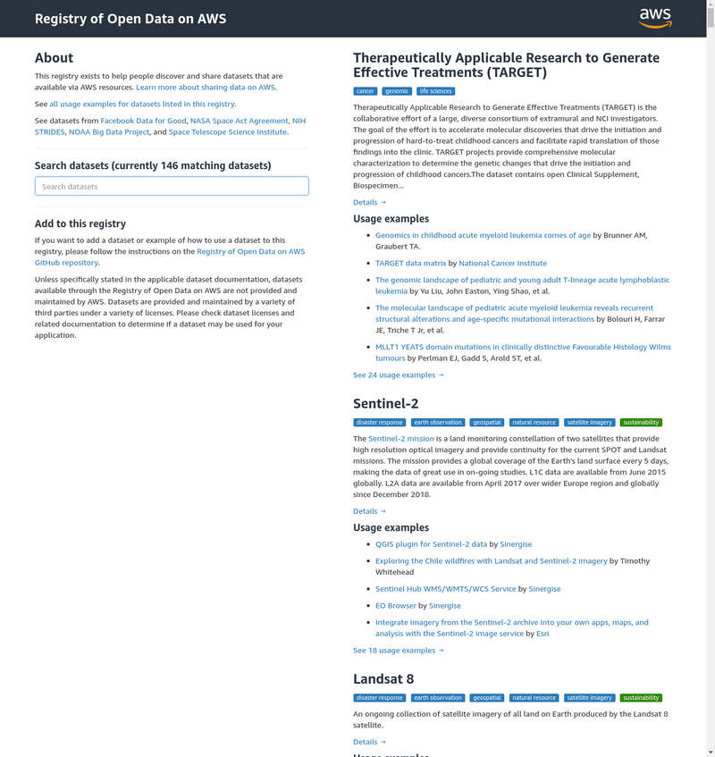 Registry of Open Data on AWS