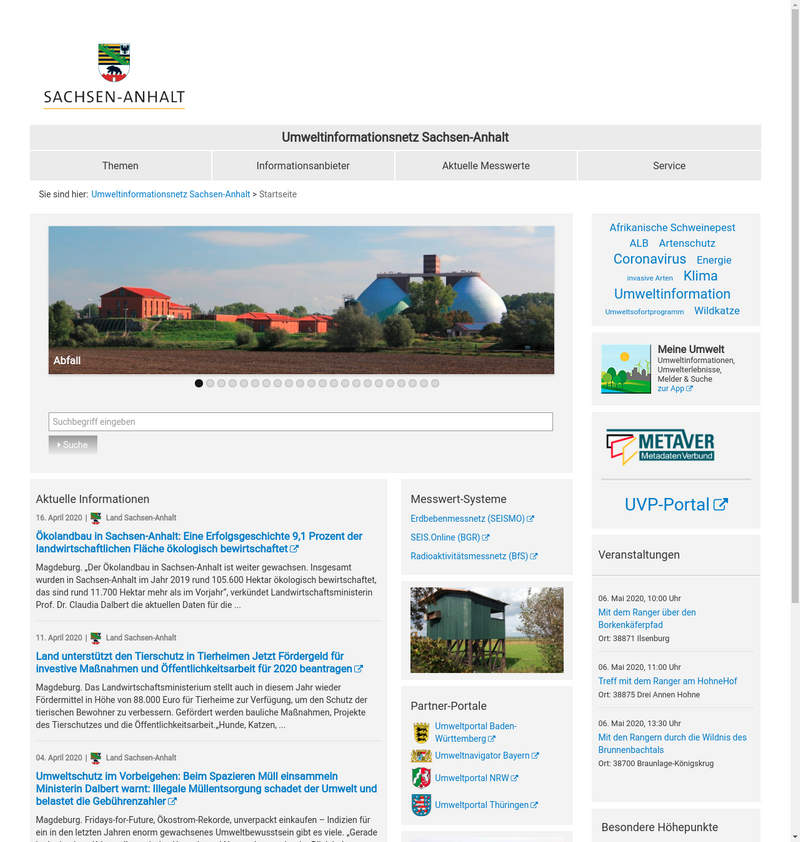 Umweltinformationsnetz Sachsen-Anhalt